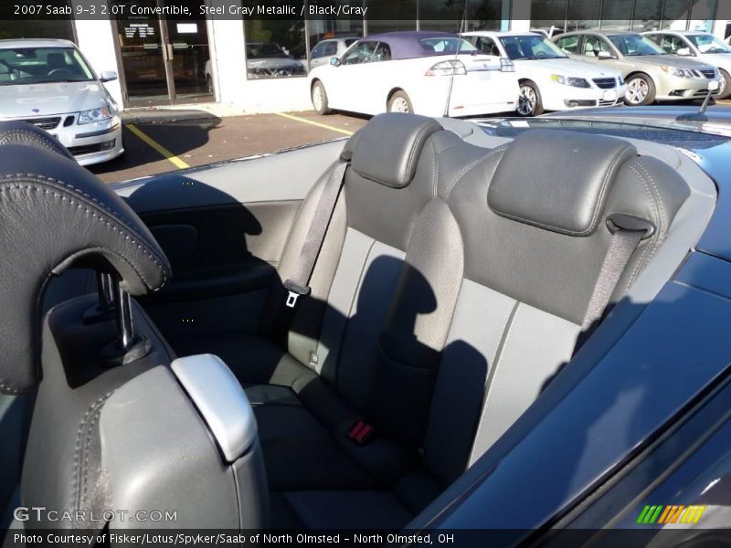 Steel Gray Metallic / Black/Gray 2007 Saab 9-3 2.0T Convertible