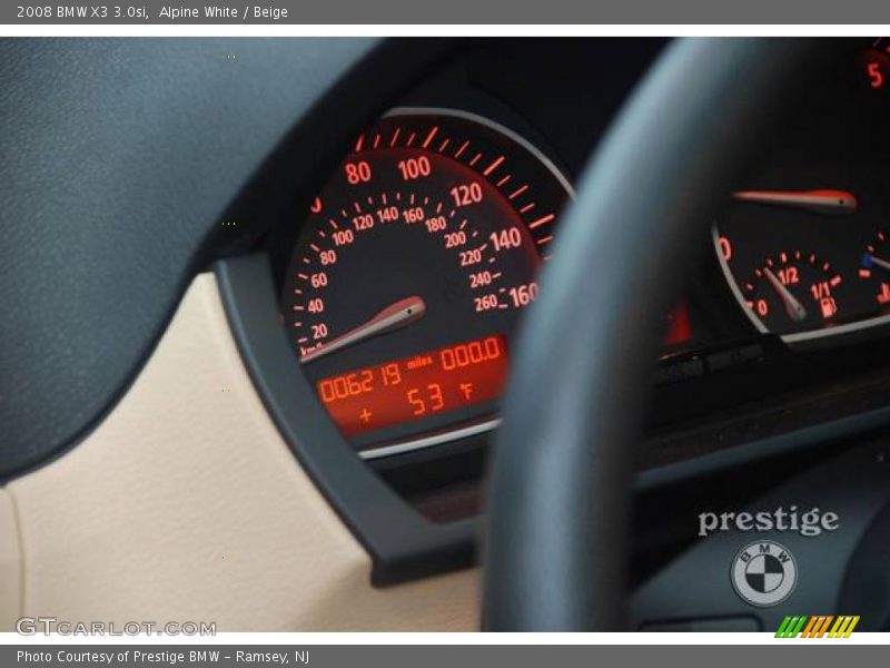 Alpine White / Beige 2008 BMW X3 3.0si