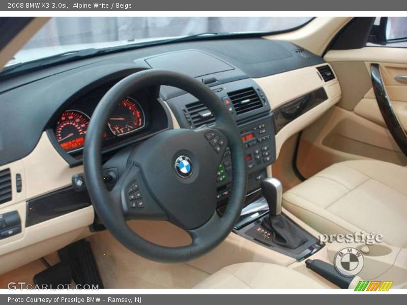 Alpine White / Beige 2008 BMW X3 3.0si