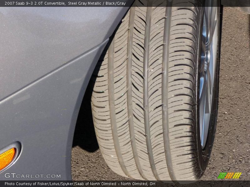 Steel Gray Metallic / Black/Gray 2007 Saab 9-3 2.0T Convertible