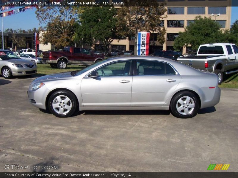 Silverstone Metallic / Titanium Gray 2008 Chevrolet Malibu LS Sedan