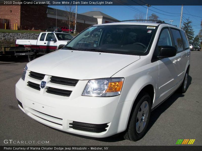 Stone White / Dark Slate Gray/Light Shale 2010 Dodge Grand Caravan SE