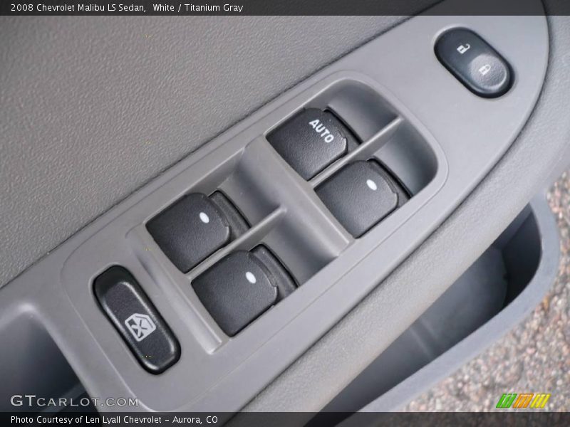 White / Titanium Gray 2008 Chevrolet Malibu LS Sedan