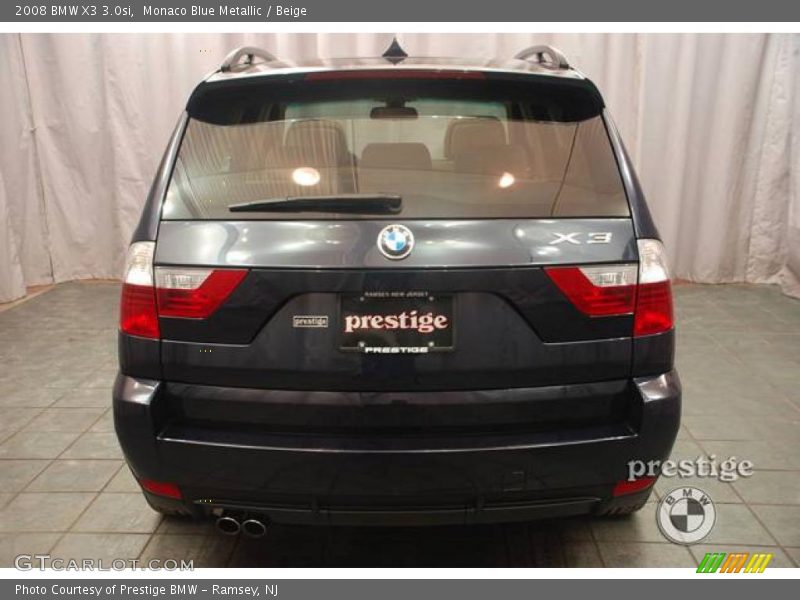Monaco Blue Metallic / Beige 2008 BMW X3 3.0si
