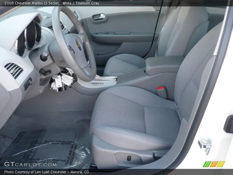 White / Titanium Gray 2008 Chevrolet Malibu LS Sedan