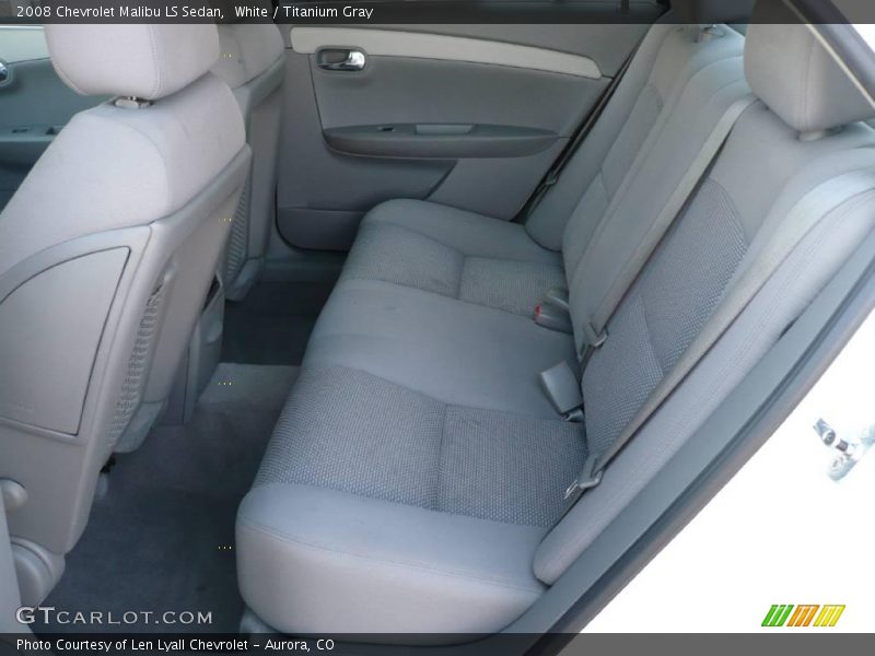 White / Titanium Gray 2008 Chevrolet Malibu LS Sedan