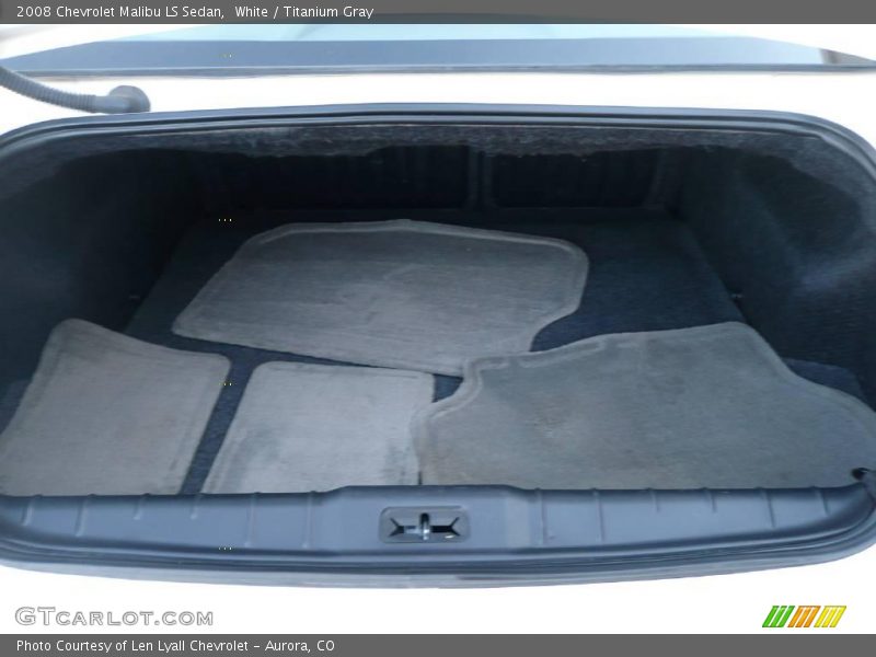 White / Titanium Gray 2008 Chevrolet Malibu LS Sedan