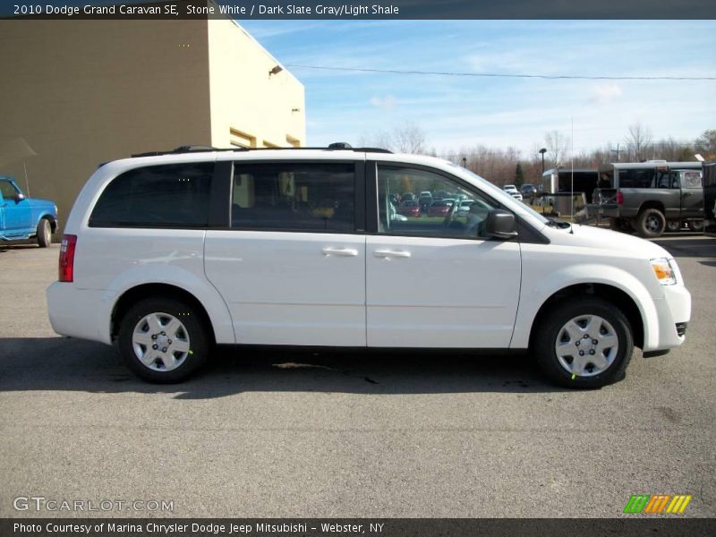 Stone White / Dark Slate Gray/Light Shale 2010 Dodge Grand Caravan SE