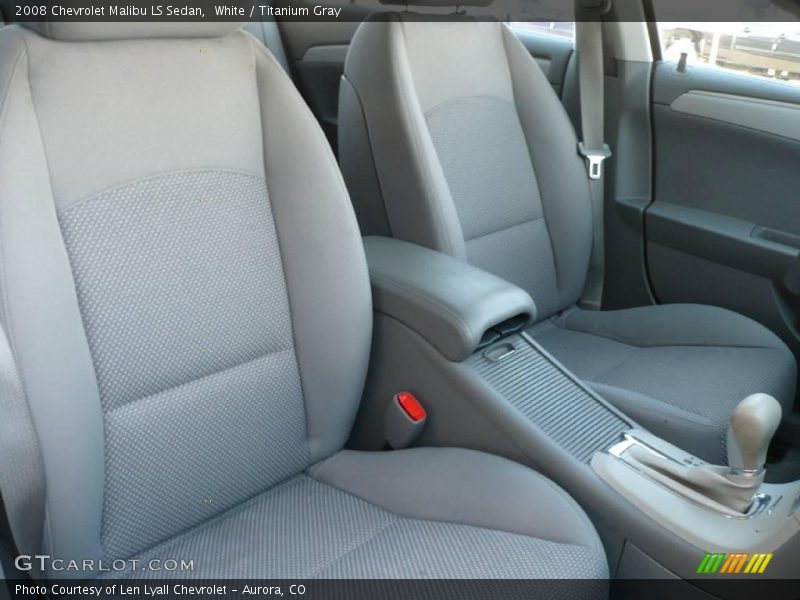 White / Titanium Gray 2008 Chevrolet Malibu LS Sedan