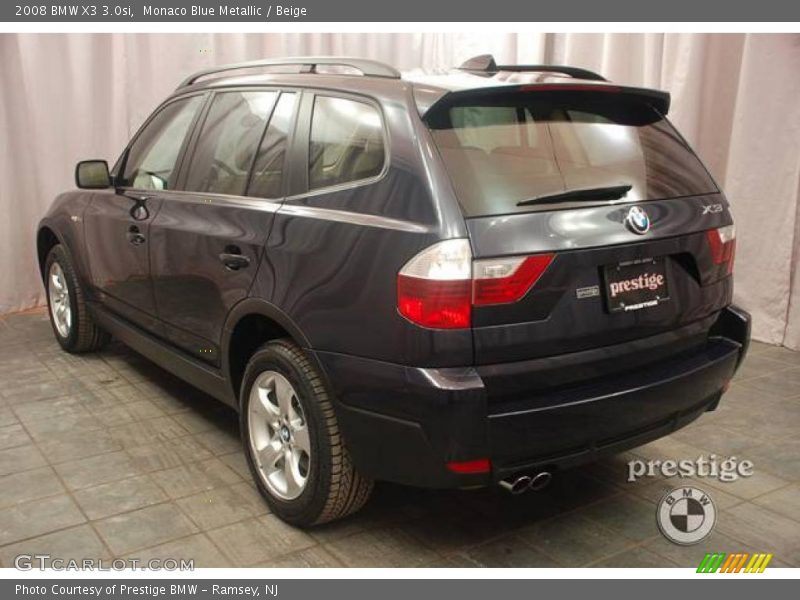 Monaco Blue Metallic / Beige 2008 BMW X3 3.0si