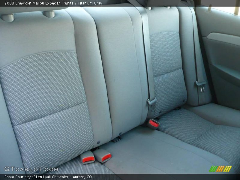 White / Titanium Gray 2008 Chevrolet Malibu LS Sedan