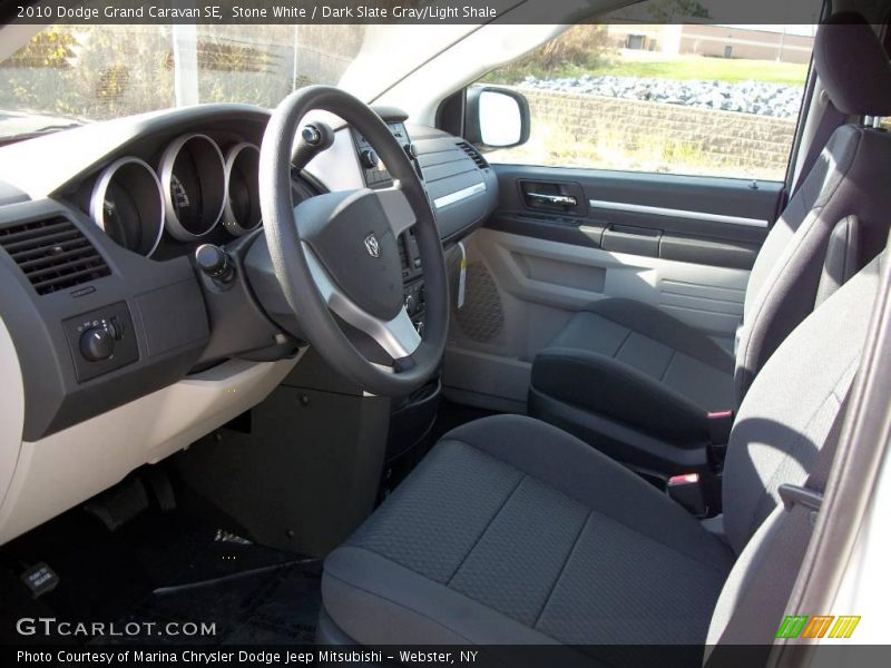 Stone White / Dark Slate Gray/Light Shale 2010 Dodge Grand Caravan SE