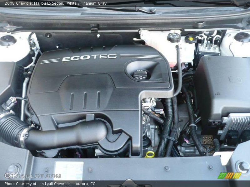 White / Titanium Gray 2008 Chevrolet Malibu LS Sedan
