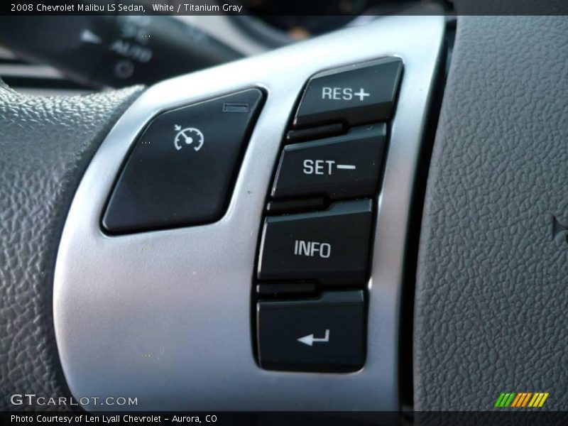 White / Titanium Gray 2008 Chevrolet Malibu LS Sedan