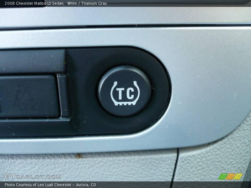 White / Titanium Gray 2008 Chevrolet Malibu LS Sedan