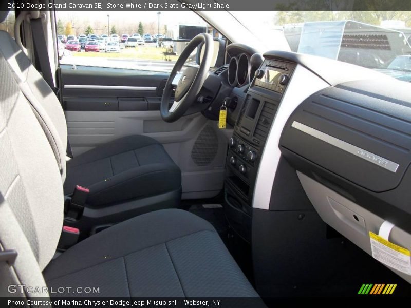 Stone White / Dark Slate Gray/Light Shale 2010 Dodge Grand Caravan SE