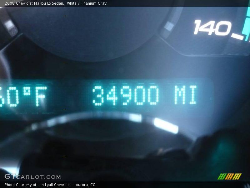 White / Titanium Gray 2008 Chevrolet Malibu LS Sedan