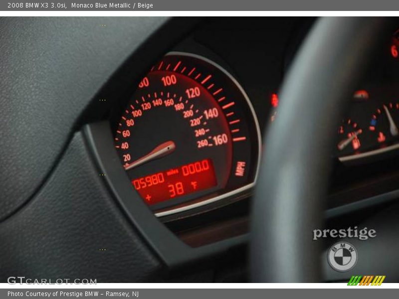 Monaco Blue Metallic / Beige 2008 BMW X3 3.0si