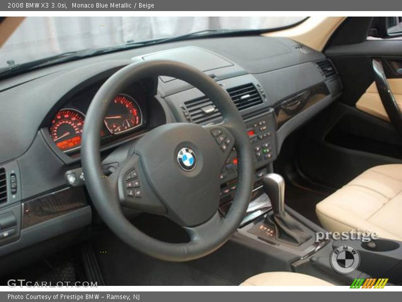 Monaco Blue Metallic / Beige 2008 BMW X3 3.0si