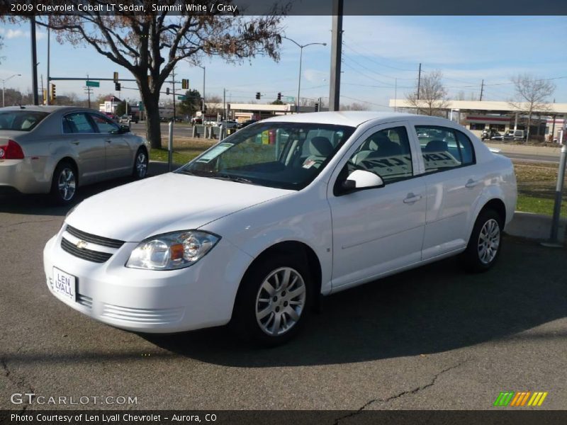 Summit White / Gray 2009 Chevrolet Cobalt LT Sedan