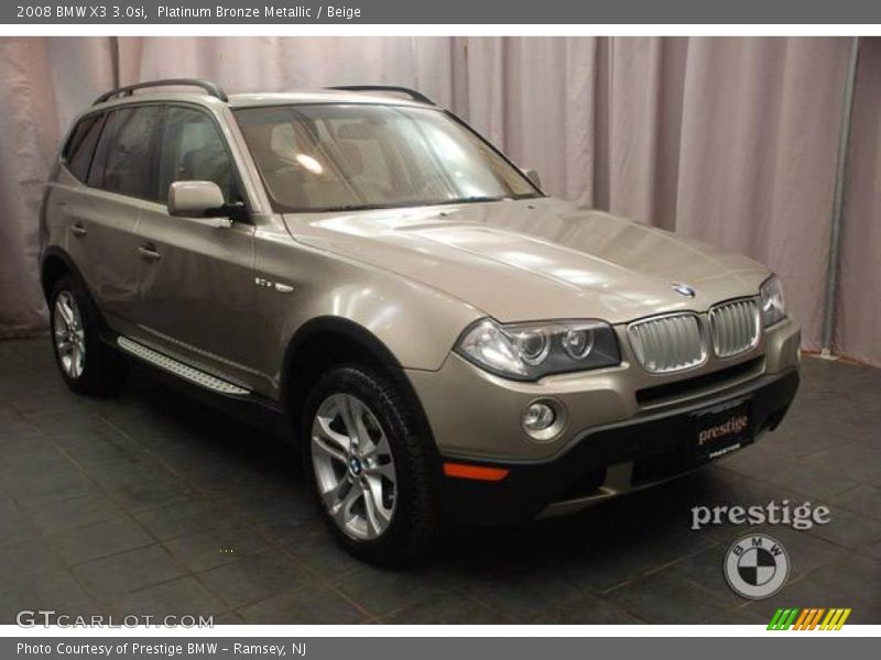 Platinum Bronze Metallic / Beige 2008 BMW X3 3.0si