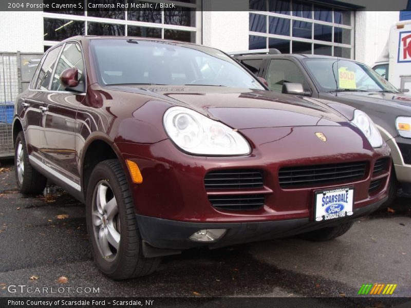 Carmona Red Metallic / Black 2004 Porsche Cayenne S