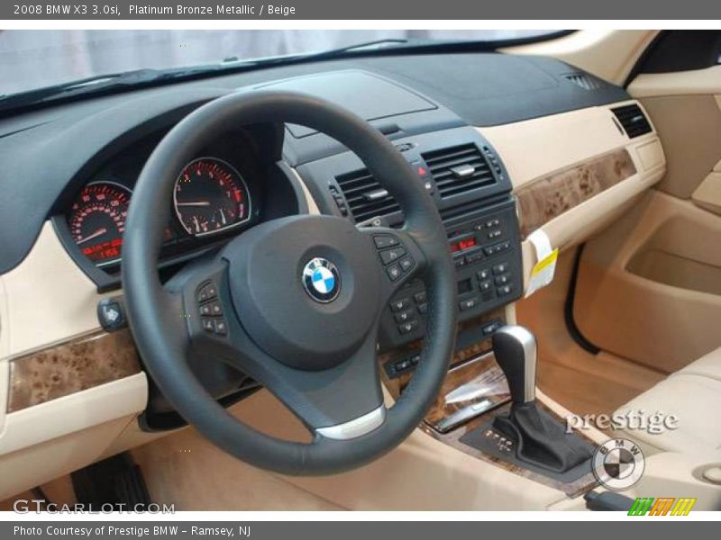 Platinum Bronze Metallic / Beige 2008 BMW X3 3.0si