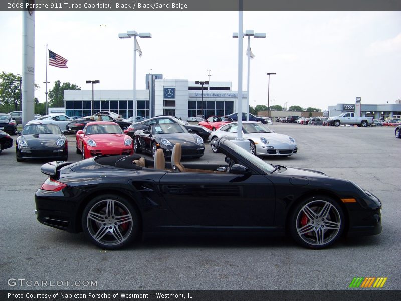 Black / Black/Sand Beige 2008 Porsche 911 Turbo Cabriolet
