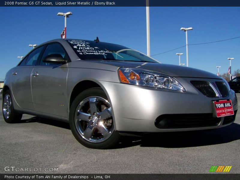 Liquid Silver Metallic / Ebony Black 2008 Pontiac G6 GT Sedan