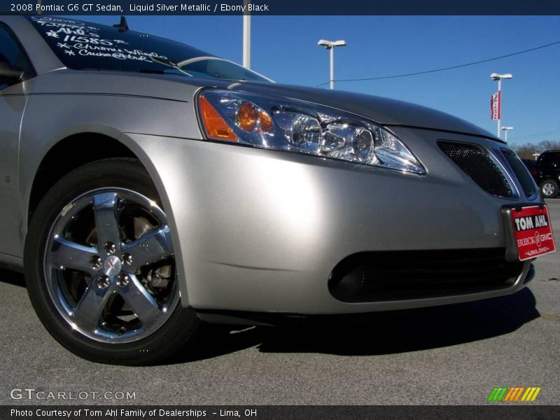 Liquid Silver Metallic / Ebony Black 2008 Pontiac G6 GT Sedan