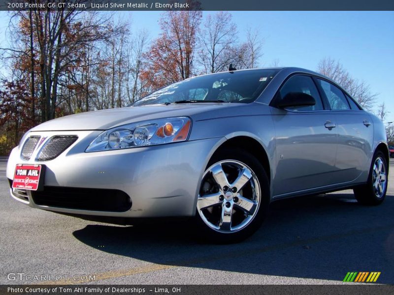 Liquid Silver Metallic / Ebony Black 2008 Pontiac G6 GT Sedan