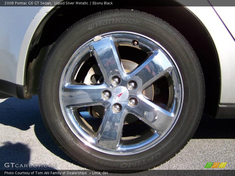 Liquid Silver Metallic / Ebony Black 2008 Pontiac G6 GT Sedan