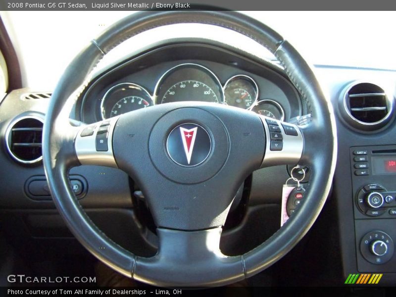Liquid Silver Metallic / Ebony Black 2008 Pontiac G6 GT Sedan