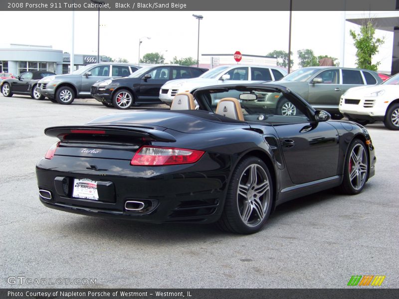 Black / Black/Sand Beige 2008 Porsche 911 Turbo Cabriolet