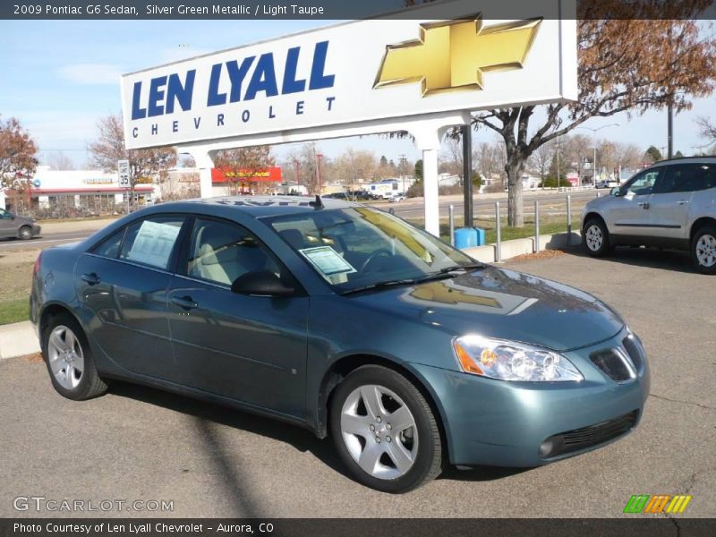 Silver Green Metallic / Light Taupe 2009 Pontiac G6 Sedan
