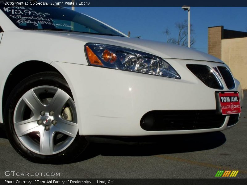 Summit White / Ebony 2009 Pontiac G6 Sedan