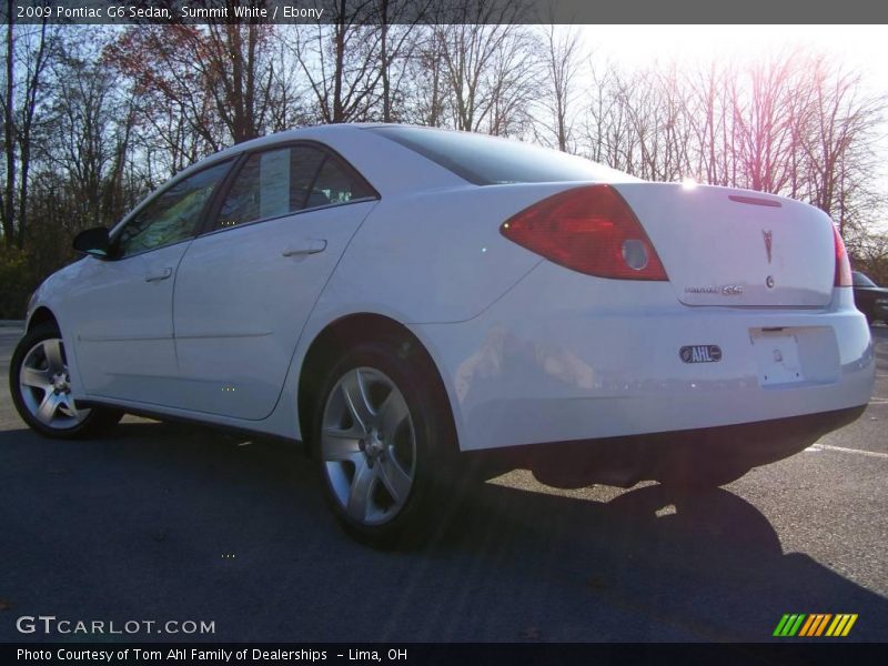 Summit White / Ebony 2009 Pontiac G6 Sedan