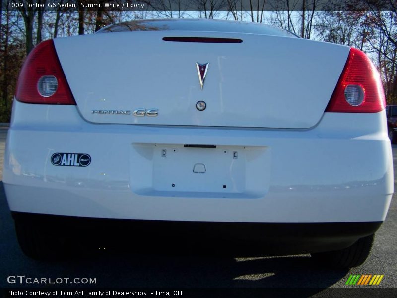 Summit White / Ebony 2009 Pontiac G6 Sedan