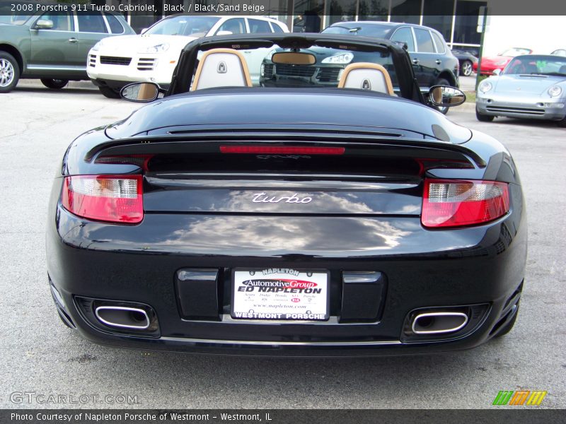 Black / Black/Sand Beige 2008 Porsche 911 Turbo Cabriolet