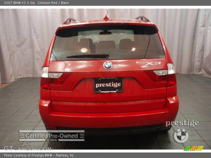 Crimson Red / Black 2007 BMW X3 3.0si