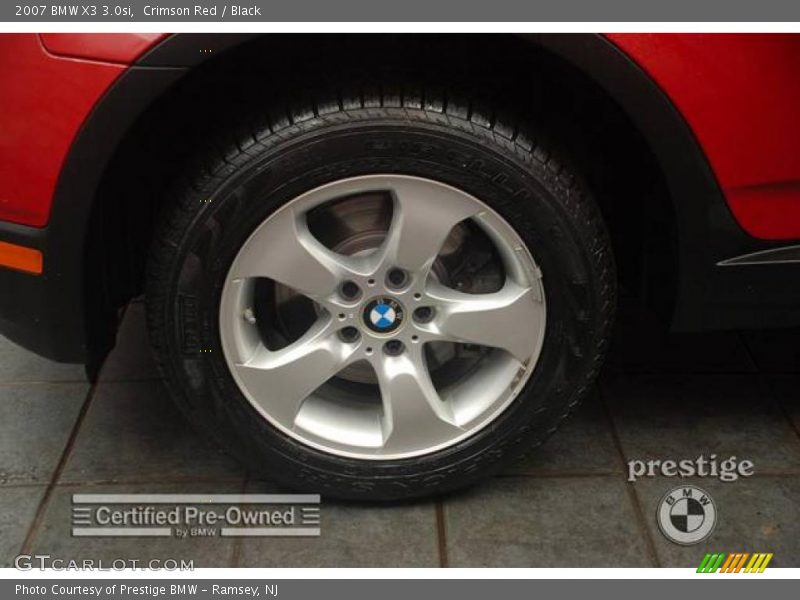 Crimson Red / Black 2007 BMW X3 3.0si