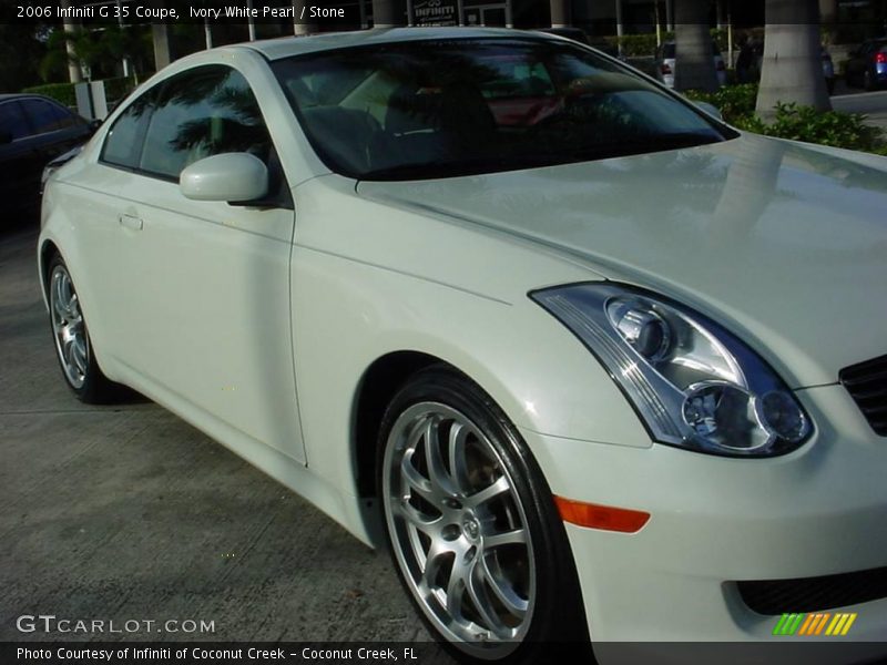 Ivory White Pearl / Stone 2006 Infiniti G 35 Coupe