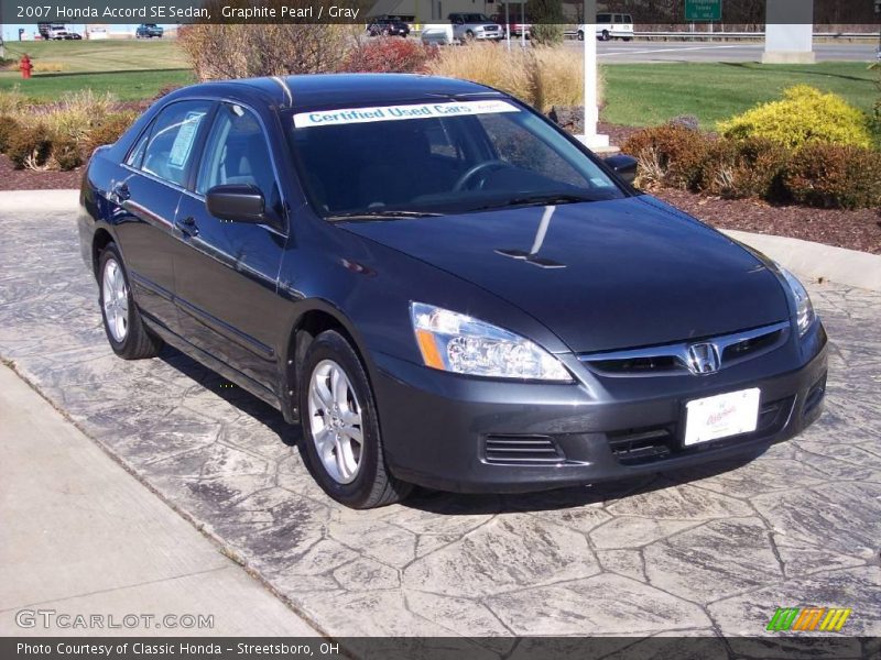 Graphite Pearl / Gray 2007 Honda Accord SE Sedan