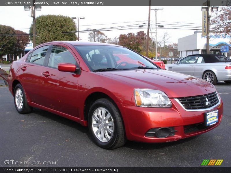 Rave Red Pearl / Medium Gray 2009 Mitsubishi Galant ES