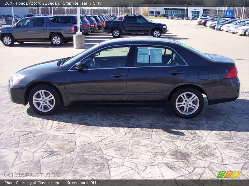 Graphite Pearl / Gray 2007 Honda Accord SE Sedan