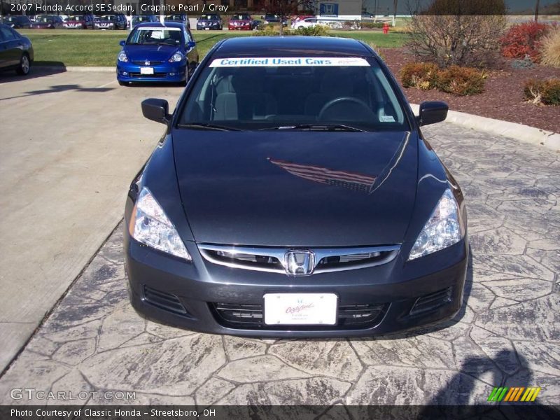 Graphite Pearl / Gray 2007 Honda Accord SE Sedan