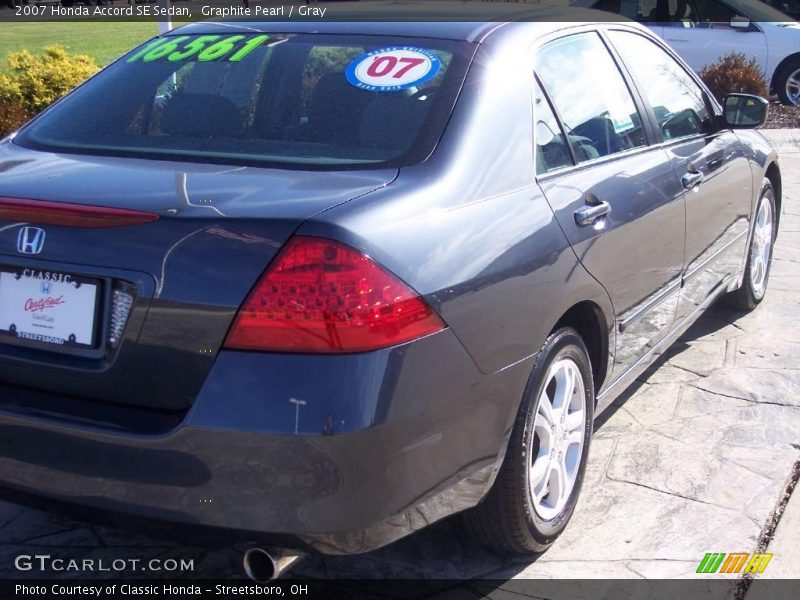 Graphite Pearl / Gray 2007 Honda Accord SE Sedan