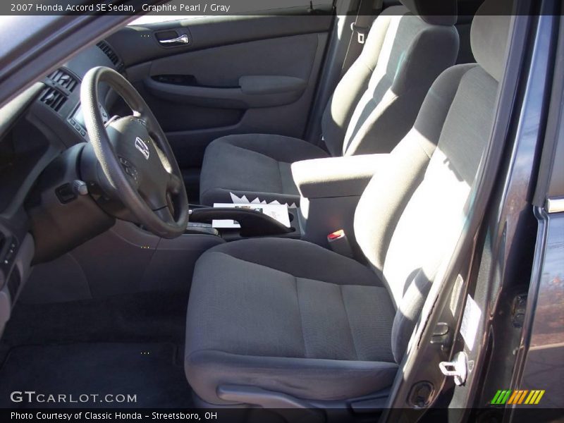 Graphite Pearl / Gray 2007 Honda Accord SE Sedan