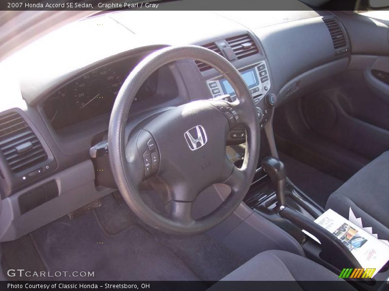 Graphite Pearl / Gray 2007 Honda Accord SE Sedan