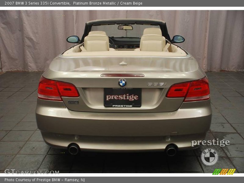 Platinum Bronze Metallic / Cream Beige 2007 BMW 3 Series 335i Convertible